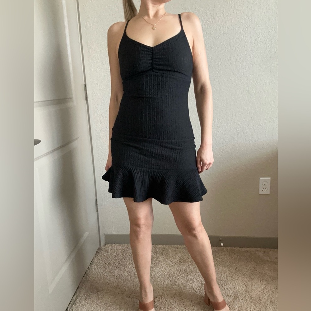 Rolla Coster Women's black mini dress stretchy soft material